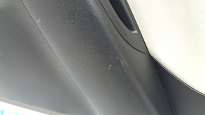 Door trim panel rear right Hyundai Tucson 22-26 black, with handle, with gray insert, armrest black plastic, chrome molding with black gloss, scratches, abrasions