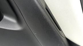 Door trim panel rear right Hyundai Tucson 22-26 black, with handle, with gray insert, armrest black plastic, chrome molding with black gloss, scratches, abrasions