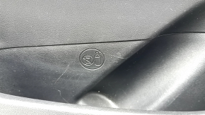 Black door trim panel, front left, Hyundai Tucson 22-26, with handle, gray insert, black leather armrest, chrome molding with black gloss, scuffs
