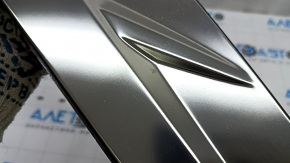 Left rear fender trim for Hyundai Tucson 22-26, matte chrome, broken fasteners, corrosion