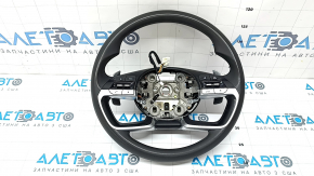 Naked steering wheel Hyundai Tucson 22-26 1.6T HEV, black leather with buttons and overlays
