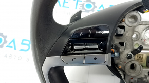 Naked steering wheel Hyundai Tucson 22-26 1.6T HEV, black leather with buttons and overlays