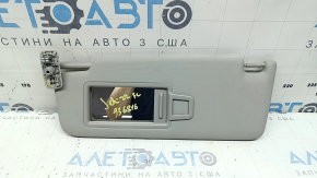 Left sun visor for VW Jetta 19-26, gray, missing hook, broken mount