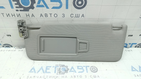 Left sun visor for VW Jetta 19-26, gray, missing hook, broken mount