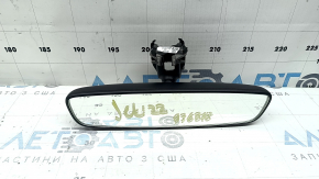 The interior mirror of a VW Jetta 19-22 is black and empty, with amalgam coming out.