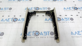 BMW 7 G11 G12 16-22 center console trim, gray leather, worn, needs dry cleaning, broken fastener