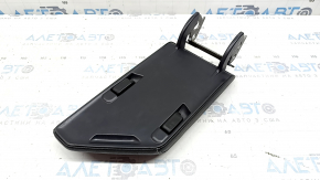 Armrest for VW Jetta 22-26, black leather, white stitching