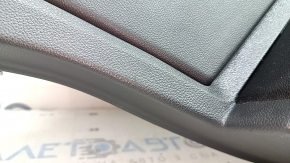 Door trim, rear left, VW Jetta 19-26, black with black plastic insert, leather armrest, scratches