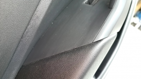 Door trim, rear left, VW Jetta 19-26, black with black plastic insert, leather armrest, scratches