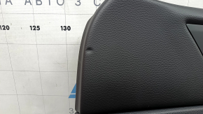 Front right door panel for VW Jetta 19-21, black with black leather insert, leather armrest, gray type 2 molding, scratches