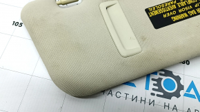 Left visor for Lexus CT200h 17-17 beige, with backlight, without hook, for cleaning