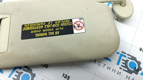 Left visor for Lexus CT200h 17-17 beige, with backlight, without hook, for cleaning