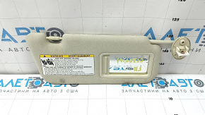 Right visor for Lexus CT200h 17-17, beige, with backlight, without hook, for cleaning