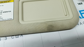 Right visor for Lexus CT200h 17-17, beige, with backlight, without hook, for cleaning