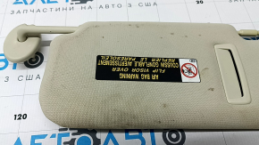 Right visor for Lexus CT200h 17-17, beige, with backlight, without hook, for cleaning