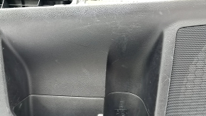 Front left door panel for Lexus CT200h 14-17 black, black leather armrest, beige leather insert, beige molding, chrome handle, scratches, worn, dented