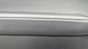 Front left door panel for Lexus CT200h 14-17 black, black leather armrest, beige leather insert, beige molding, chrome handle, scratches, worn, dented