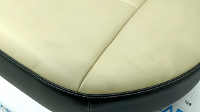 Rear seat cushion, 2nd row, Lexus CT200h 14-17, beige and black leather, dry-cleanable