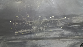 Left underbody protection for VW Jetta 19-26 is worn, dented, and the fastening is broken.