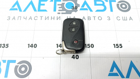 Smart key for Lexus CT200h 11-17 3 buttons, push buttons, chrome finish