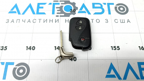 Smart key for Lexus CT200h 11-17 3 buttons, push buttons, chrome finish