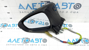 Left side mirror assembly for Lexus CT200h 14-17, 7 pins, turn signal, backlight, black