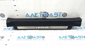 Front left door sill plate for Lexus CT200h 17-17, black with chrome