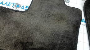Set of fabric floor mats for Lexus CT200h 11-17, black, dry-cleanable, driver's side worn