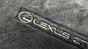 Set of fabric floor mats for Lexus CT200h 11-17, black, dry-cleanable, driver's side worn