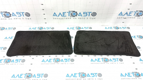 Set of fabric floor mats for Lexus CT200h 11-17, black, dry-cleanable, driver's side worn
