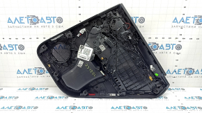 Door trim panel rear left complete Audi Q3 83A 19-25 black, insert black leather, armrest black leather, chrome moldings
