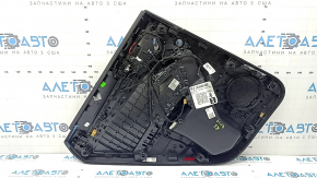 Door trim panel, rear right, complete, Audi Q3 83A 19-25 black, insert black leather, armrest black leather, chrome moldings