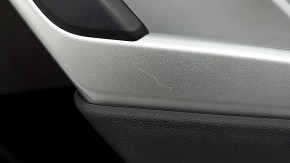 Front right door panel assembly for Audi Q3 83A 19-25 black, black leather insert, black leather armrest, chrome moldings, scratches