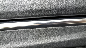 Front right door panel assembly for Audi Q3 83A 19-25 black, black leather insert, black leather armrest, chrome moldings, scratches