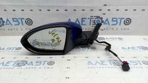 Left side mirror for VW Jetta 19-23, 5+2 pins, BSM, heated, blue