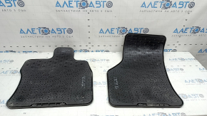 Set of black rubber floor mats for VW Jetta 19-26