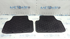 Set of black rubber floor mats for VW Jetta 19-26