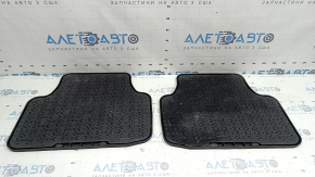 Set of black rubber floor mats for VW Jetta 19-26