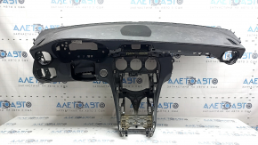 Torpedo front panel without AIRBAG Mercedes C-class W205 15-18 without projection, black, Luxury, for dry cleaning