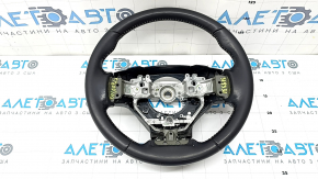 Lexus CT200h 14-17 steering wheel, black leather with gray stitching, scratches