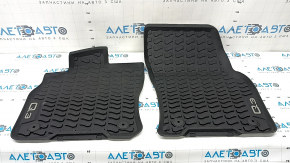 Set of 4 black rubber floor mats for the Audi Q3 83A 19-25