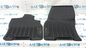 Set of 4 black rubber floor mats for the Audi Q3 83A 19-25