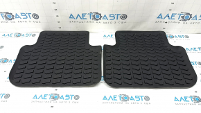 Set of 4 black rubber floor mats for the Audi Q3 83A 19-25