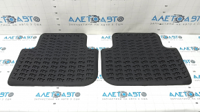 Set of 4 black rubber floor mats for the Audi Q3 83A 19-25