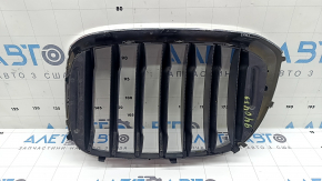 Right radiator grille BMW X3 G01 18-21 nostril, chrome frame + gray grille, butts