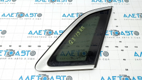 Rear right window, fixed glass, Audi Q3 83A 19-23, chrome, tinted