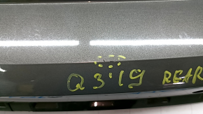 Bare rear bumper, upper part, Audi Q3 83A 19-25, for parking sensors without Park Assist, S-Line, graphite, scratches,
