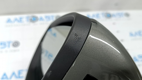 Left side mirror assembly for Audi Q3 83A 19-25, 10+2 pins, turn signal, heated, BSM, auto-folding, graphite, scratches