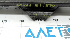 The front bumper absorber of the Audi Q3 83A 19-25 has broken fasteners and is dented.