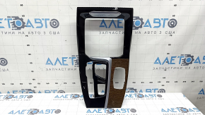 BMW X3 G01 18-21 black center console trim, dark oak Perlglanz Chrome insert, blistered paint, nicks, scratches